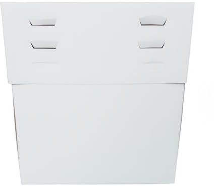 GLOTOMANIA SL - Cajas para Tartas Profesionales - 4 Alturas Ajustables: 20/22/26,5/30 cm - 30 cm de Lado - Resistente y Ligero - Pack de 3 Unidades - Cartón Blanco de gran gramaje