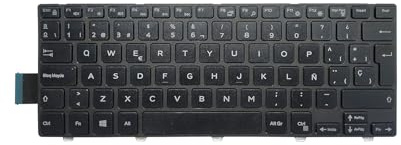 Table-King Teclado de Repuesto sin Retroiluminado con Distribución en Español para DELL Inpiron 14-3000 3441 3442 3443 3467 3468 Inspiron 14-5000 5442 5443 5445 5447 5448 5451 5452 5455