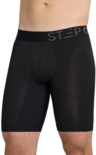 STEP ONE Boxer Brief Sport. Longer Length Mens Boxers Shorts with 3D Pouch, Anti Chafing Underwear Mens, Breathable Bamboo, All-Day Comfort for Sports & Fitness