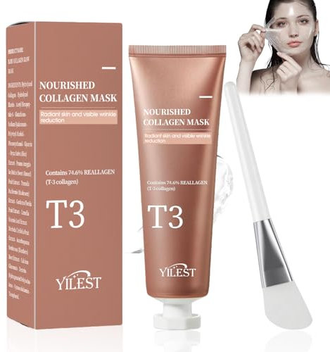 Collagen Peel off Mask, Baby Collagen Glow mask T3, Collagen Night Wrapping Mask, Limpieza Suave, Refrescante y Control de Grasa, 100g