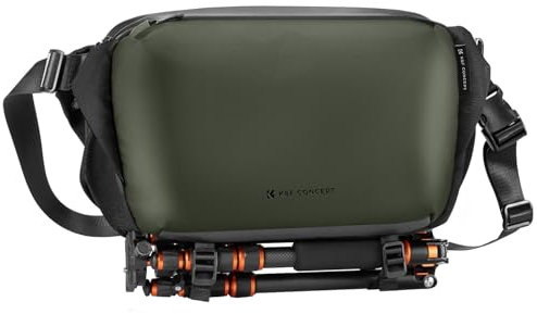 K&F CONCEPT Camera Sling Bag, Camera Bag for DSLR and Lenses, Single Shoulder Camera Case Crossbody Bag with Tripod Holder for SLR Canon Sony Nikon Drone