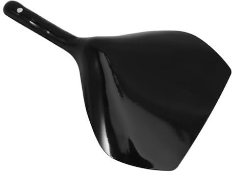 Levemolo Heavy Duty Handheld Garden Shovel Metal Dustpan for Efficient Soil Debris Removal Ergonomic Grip for Comfortable Use Reinforced Construction Black