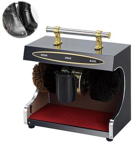 Cireur de chaussures entièrement automatique 60 W - Nettoyeur électrique pour dépoussiérer et polir les chaussures - Brosse à grande vitesse - Respectueux de l'environnement - Pour lieux publics