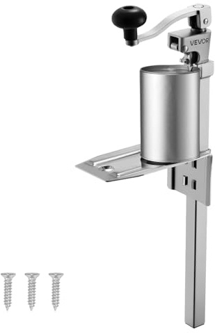 VEVOR Apriscatole Commerciale, Apriscatole Manuale in Ghisa da Tavolo per Lattine Alte Fino a 30 cm, Regolabile in Altezza con Lama in Acciaio Inossidabile, per Ristoranti e Hotel, 235 x 100 x 660 mm
