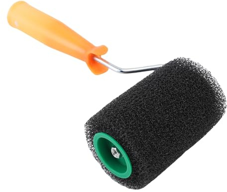 FTVOGUE Rullo di Vernice Strutturato Kit Rullo per Rivestimento del Letto da 4 Pollici con Telaio in Plastica, 9 Rulli in Schiuma Elastica per Camion, Superfici Antiscivolo, Verniciatura
