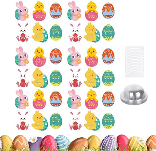Genérico Tarjetas de Pascua Infantiles,Postal Portátil para Intercambio | Soporte para Tarjetas de Felicitación de Pascua | Para Estudiantes, Profesores, Clase, Escuela, Recompensa, y Vacaciones