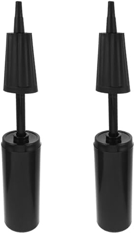 Toddmomy Bomba de Aire Manual Doble Acción para Balones de Ejercicio y Yoga, Inflador Portátil Negro, 2 Piezas, Inflador para Pilates y Balones Inflables