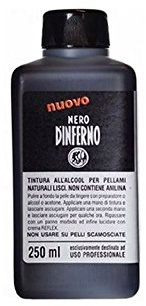 Graff-City Nero D'Inferno - Inchiostro ad elevato potere colorante per tingere il cuoio - 250 ml - nero, Brown, 250 ML