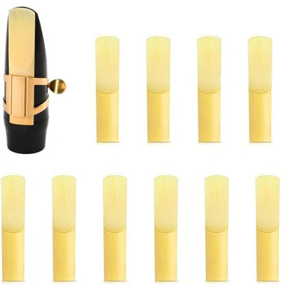 DRERIO 10 Stück Saxophonblätter 2.0 Altsaxophonblätter Klarinettenblätter Traditionelle Blätter Stärke 2.0 für Klarinetten-Altsaxophon Anfänger Profi