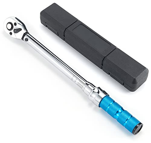 ThreeH 3/8 Inch Drive Click Torque Wrench 5-60 Nm/3.6-44ft-lb Dual Direction Adjuatable Torque Wrench with Storage Case Bike Maintenance Repair Tools