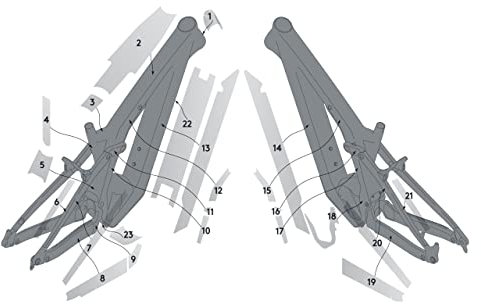 Syncros Patron Carbon Rahmenschutzfolien Set glänzend klar