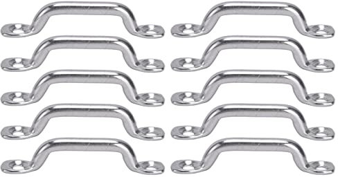 10-teiliges Boots-Top-Pad, Ösen-Deck-Schlaufen-Zurrgurt, 316-Edelstahl-Set-Set Zur Befestigung von Ponton-Kajak-Downs, Türbegrenzungsgurt, Planen, Vordächern