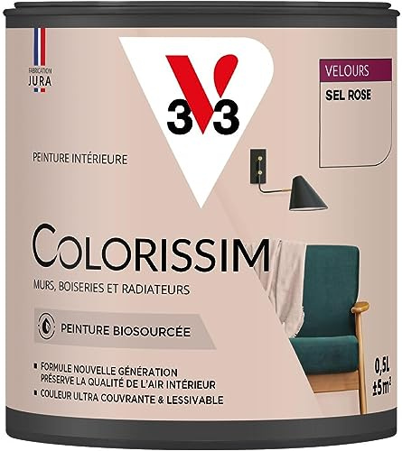 V33 Peinture multi-supports Colorissim® Sel rose Velours 0,5L