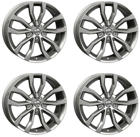 4x Autec rims alloy rims UTECA 8.0x18 ET45 5x112 Titansilber compatible with VW Passat Golf VII Golf VIII Touran Sharan Jetta Golf VI Golf V B