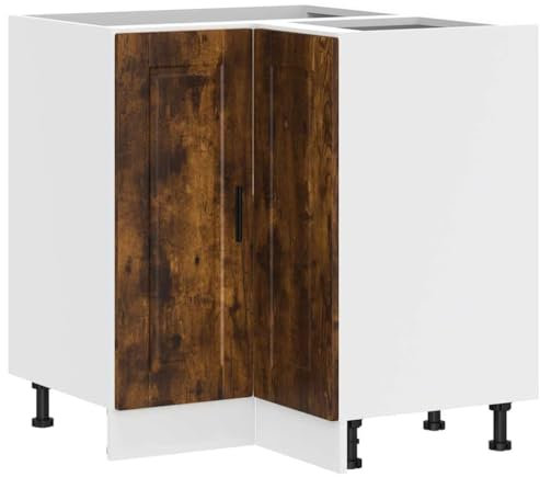 vidaXL Base ad Angolo Cucina Porto Rovere Fumo in Legno Multistrato
