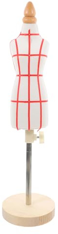 Operitacx Female Mannequin Sewing Model 17 Inch Adjustable Dressmaker Dummy for Clothes Design and Fashion Teaching with Pinewood Base