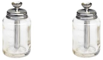 Duoduotong 2-pack glasflaskor med kopparrör – läckagesäker dispenser för lösningsmedel, rengöringsmedel, flöde