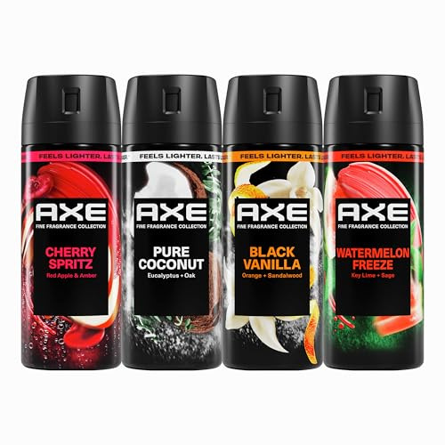 AXE Body Spray Touch of Sweetness 4 Count Stay fresh for 72 hours Aluminum Free 2.9 oz