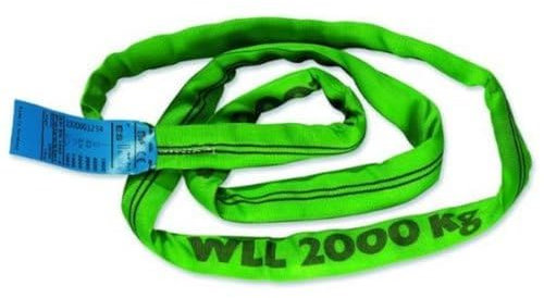 Braun 20011RS Rundschlinge 2000 kg Tragkraft, 1 m Umfang, endlos mit Polyesterkern, grün