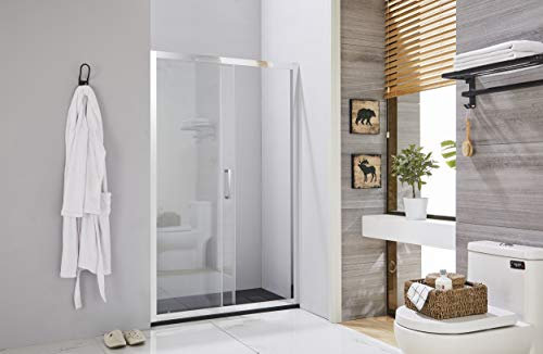 Box doccia porta scorrevole profilo in alluminio cromato cristallo temperato 6 mm h.195 (91-96)