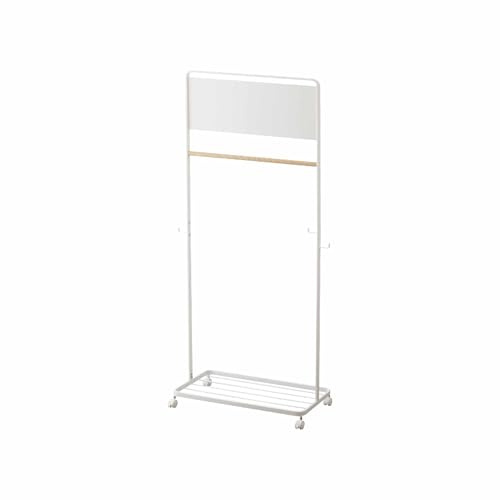 Yamazaki 5175 TOWER Kids Coat Rack With Panel, white, Steel/Wood/Nylon, Minimalist, 68.5 x 33 x 140 cm