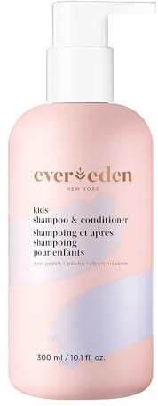 Evereden Kids Shampoo and Conditioner 2-in-1: Cool Peach, 8.5 fl oz. | Clean, Vegan, & Gentle Care for Kids | Toddler Shampoo and Conditioner for Healthy Scalp & Hair | Age 4+