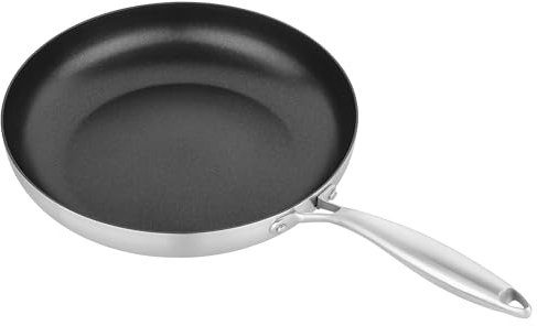 Morleos® Bratpfanne Ø 22cm | 5-Schicht Pfanne | Volle Antihaftbeschichtung | Induktion, Gas, Elektro | Induktionspfanne Edelstahlpfanne beschichtet