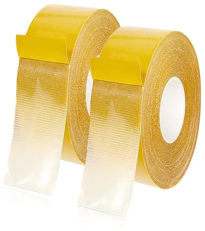 YIUWOD 2 Rollen Teppich Klebeband - Beidseitiges Klebeband - Teppichklebeband Doppelseitig - Kann zum Reparieren Von Fotos, zum Fixieren Von Postern und zum Anbringen von Aufklebern Verwendet Werden