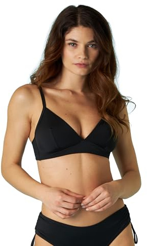 Lovable Parte Alta del Costume | Reggiseno Senza Ferretto Coppe Triangolo in Microfibra | Essential Micro Donna, Nero, 36 / 4B