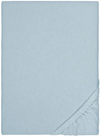 biberna Feinbiber-Spannbetttuch 0002744 taubenblau 1x 90x190 cm - 100x200 cm