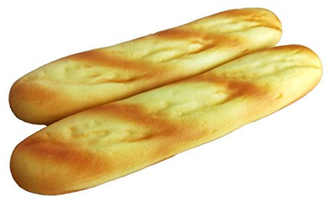 Lorigun 2 STÜCKE Künstliche Gefälschte Brot Pu Material Baguettes Realistische Faux Food, Imitation Französisch Brot Für Dekoration, Brot Modell Küche Dekor Lebensmittel Fotografie Prop