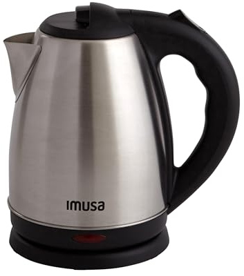 IMUSA USA GAU-18220 1.8 Liter Cordless Stainless Steel Electric Tea Kettle with Easy To Serve Pouring Spout