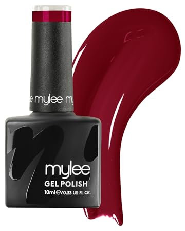 Mylee Gel Nail Polish 10ml [Kiss kiss] UV/LED Soak-Off Nail Art Manicure Pedicure for Professional, Salon & Home Use [Red Range] - Long Lasting & Easy to Apply