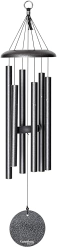 Corinthian Bells by Wind River - 27 inch Silver Vein Wind Chime for Patio, Backyard, Garden, and Outdoor Decor (Aluminum Chime) Made in the USA
