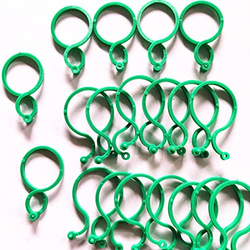 50 Stück Kunststoff-Pflanzenklammern, Pflanzenringe, Gartenblumen-Clips zur Unterstützung von Pflanzen.
