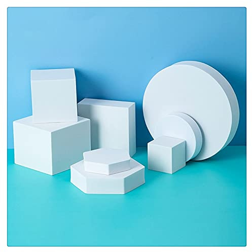 GISELA D Accessoires de Photographie,Cubes de Mousse Dure,Utile pour Les Photos de Produits ou comme présentoir,Blanc