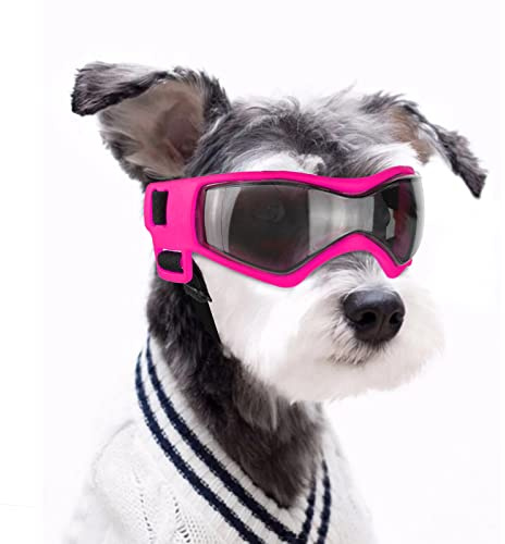 Namsan Occhiali protettivi per cani, anti-UV, antivento, regolabili, per cani di taglia piccola e media, colore: rosa