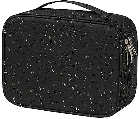 Datakabel förvaringsväska - Vattentät elektronikförvaringsväska,Travel Essentials kabelförvaringsväska för minikamera, mus, hårddiskar, öronproppar, telefoner, laddare Fukamou