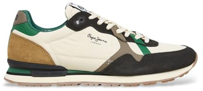 Pepe Jeans Herren BRIT Cover M Sneak, Black Washed Black, 43 EU