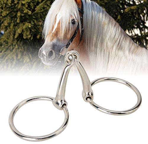 Trensengebiss, Reitgebiss Pferdegebiss Mittelpferd Reittrense Gebiss Eisen-O-Ring-Trense Gebiss mit Hohlgelenk für Reitsportbedarf
