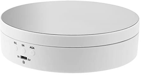 Mauedest Support de Plateau Tournant Rotatif à 360 DegréS, Accessoires de Photographie, Support de Fond de Photo de Studio, Nouveau (Blanc)