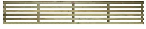 Premier Vogue, 6ft x 1ft (5 Pack) Fence Trellis Panel Wooden Horizontal Slatted Screen | Decorative Contemporary Venetian-Style Privacy Topper for Outdoor Living Space (Wide: 182cm x High: 31cm)