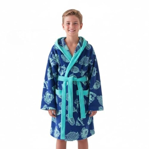 Top Towel Garçon Delta Peignoir, Bleu, 16 Ans EU