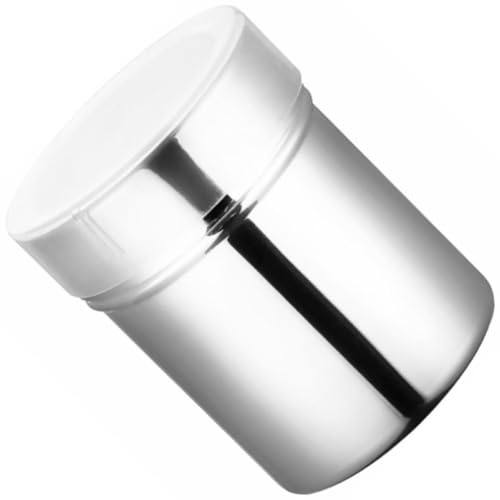Uonlytech Salero de Acero Inoxidable 304 Malla Fina, Tarro Espolvoreador para Especias y Café en Polvo, Cedazo para Cacao y Azúcar, Accesorio para Repostería y Cocina Doméstica