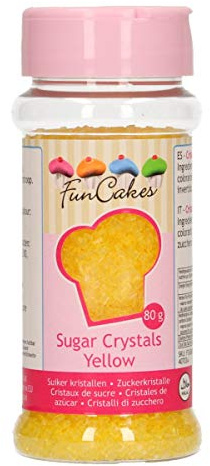 FunCakes Sucre Coloré Jaune Sprinkles Bon Goût Décoration de Gâteaux 100 g