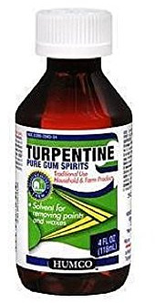 Humco Turpentine Pure Gum Spirits 4 OZ - Buy Packs and SAVE (Pack of 2)