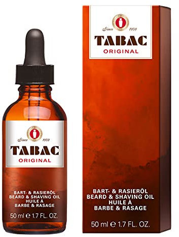 Tabac® Original | Bartöl mit dem unverwechselbaren Duft von Tabac Original - verleiht Glanz und Geschmeidigkeit für ein gepflegtes Bartgefühl - Original Seit 1959 | 50ml