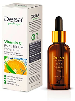 Sérum facial con 15% de vitamina C pura y extracto de tomate. 1 x 30 ml