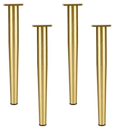 4 Möbelfüße Verstellbare Aluminiumlegierung Möbelbeine Metallfuß Geeignet Für Bett Sofa Tisch Couchtisch Nachttisch Teetisch Beine Ersatzkabinettfüße Schrankbeine,mit Schrauben,Golden(20cm)