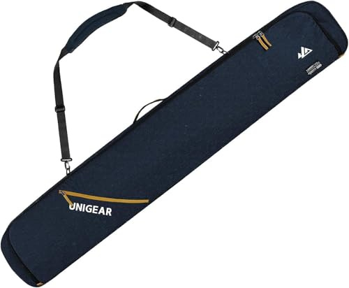 Unigear Padded Ski Snowboard Bag for Air Travel, Water-Resistant 165/175cm | Double-Padded bag for skis or snowboards easy to carry, 360° fully reinforced protection for snow, flying & winter transport